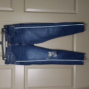 Zara basic Z1975  distressed denim jeans size 10